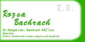 rozsa bachrach business card
